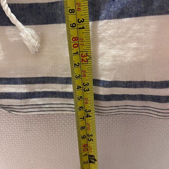 GAP Linen Blend Striped Dress Womens Size Small Blue White Casual Summer - Picture 9 of 10